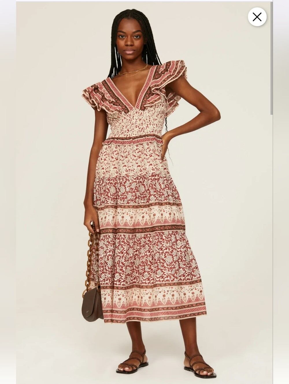 SEA NEW YORK IVETTE MIDI DRESS 100% Cotton SIZE 4 MSRP $495